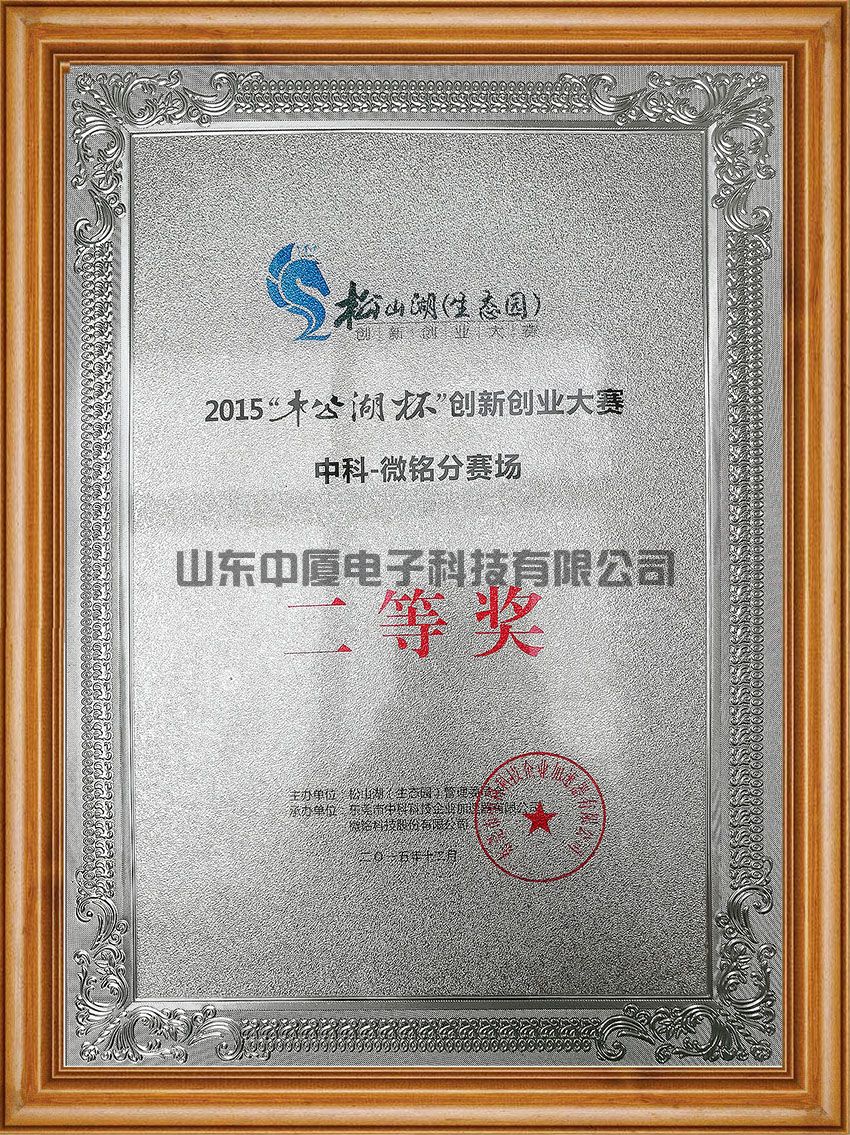 “松湖杯”创新创业大赛二等奖(图1)